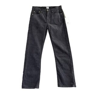 EDWIN Elin Crop Corduroy Pants Dark Gray Womens 26 Casual Antrhopologie NWT